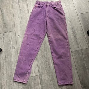 Vintage KHI Purple 100% Cotton High-Waist Jeans Size 7/8
